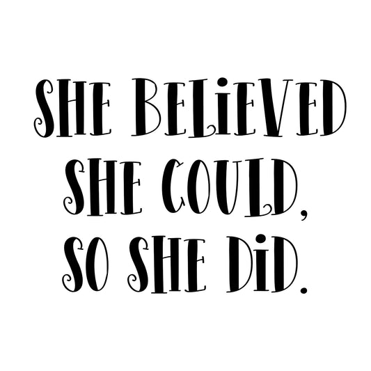 Notecard: She Believed She Could